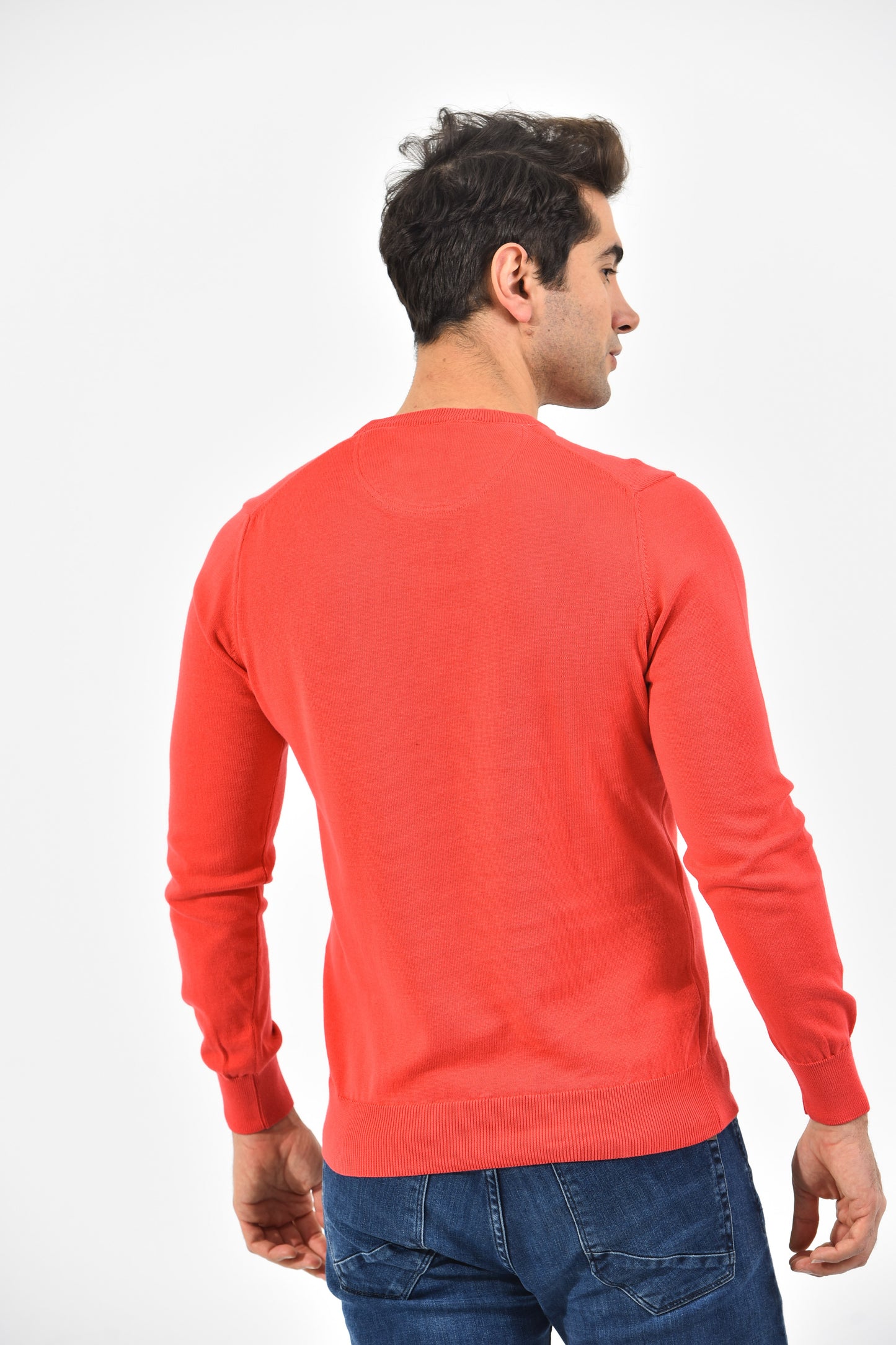 Lacoste Pullover Herren Koralle Rundhalsausschnitt