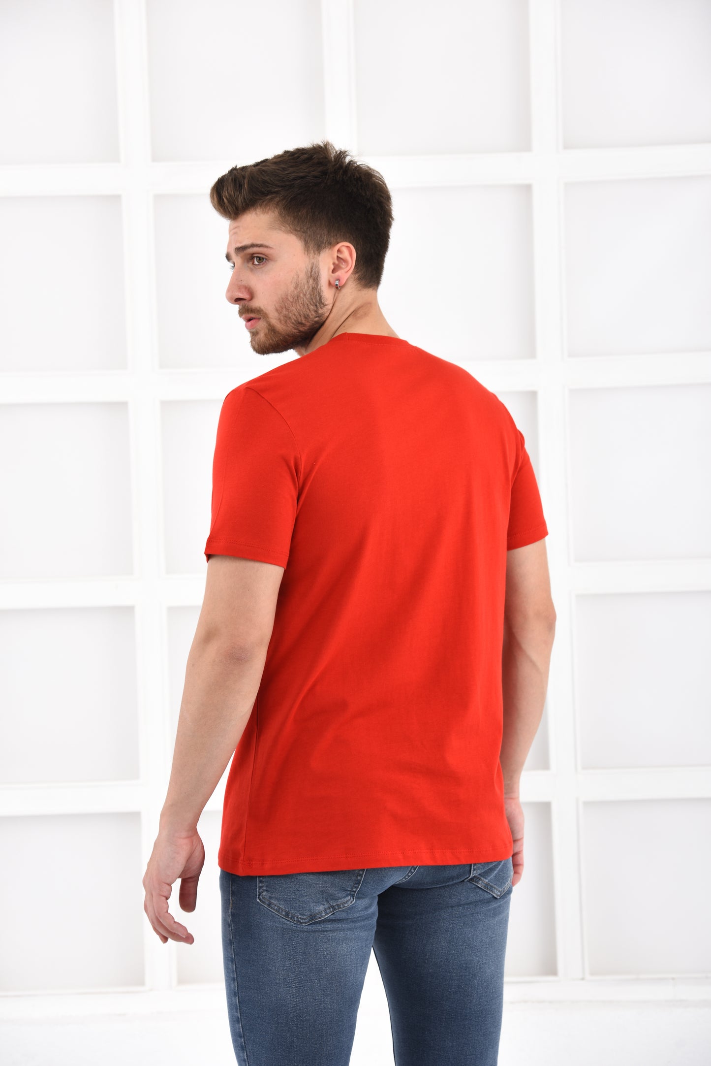 Lacoste T-Shirt Herren Rot Rundhalsausschnitt