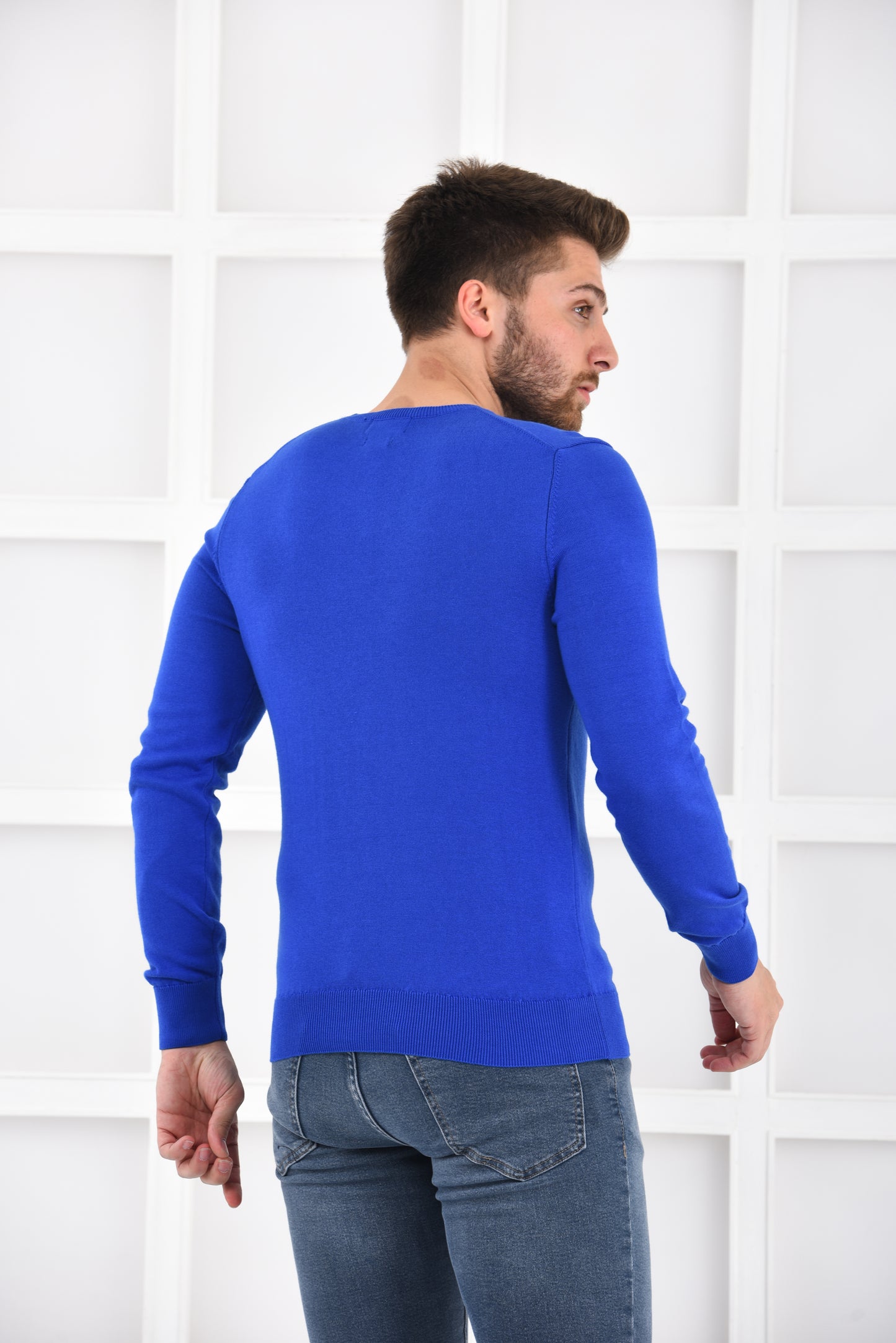 Ralph Lauren Pullover Herren Saxblau Rundhalsausschnitt