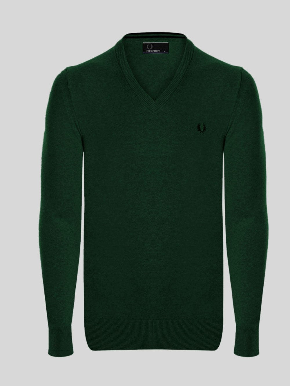 Fred Perry Pullover Herren Grüne V-Ausschnitt