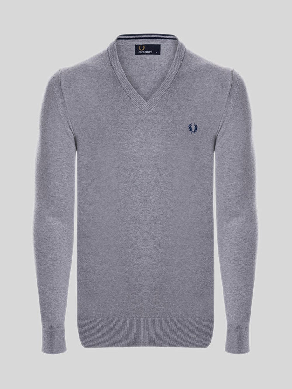 Fred Perry Pullover Herren Grau V-Ausschnitt