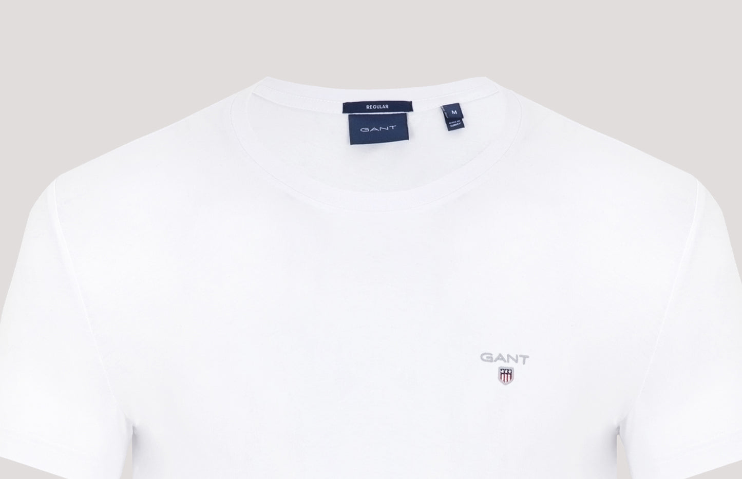 Gant T-Shirt Herren Weiss Rundhalsausschnitt