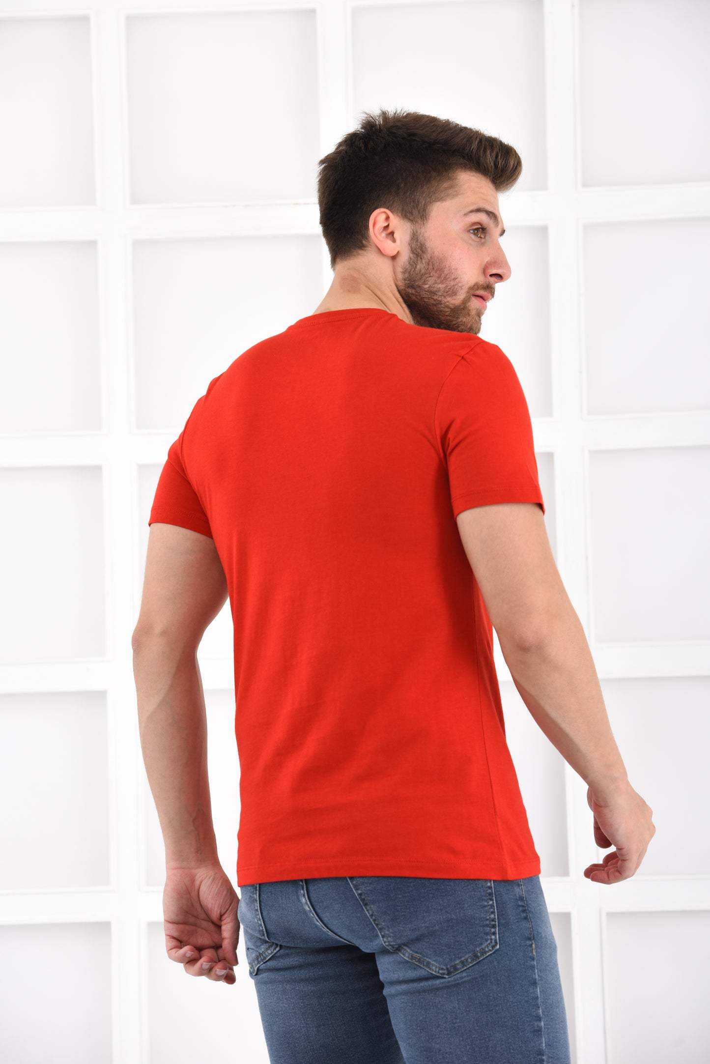 Ralph Lauren T-Shirt Herren Rot Rundhalsausschnitt