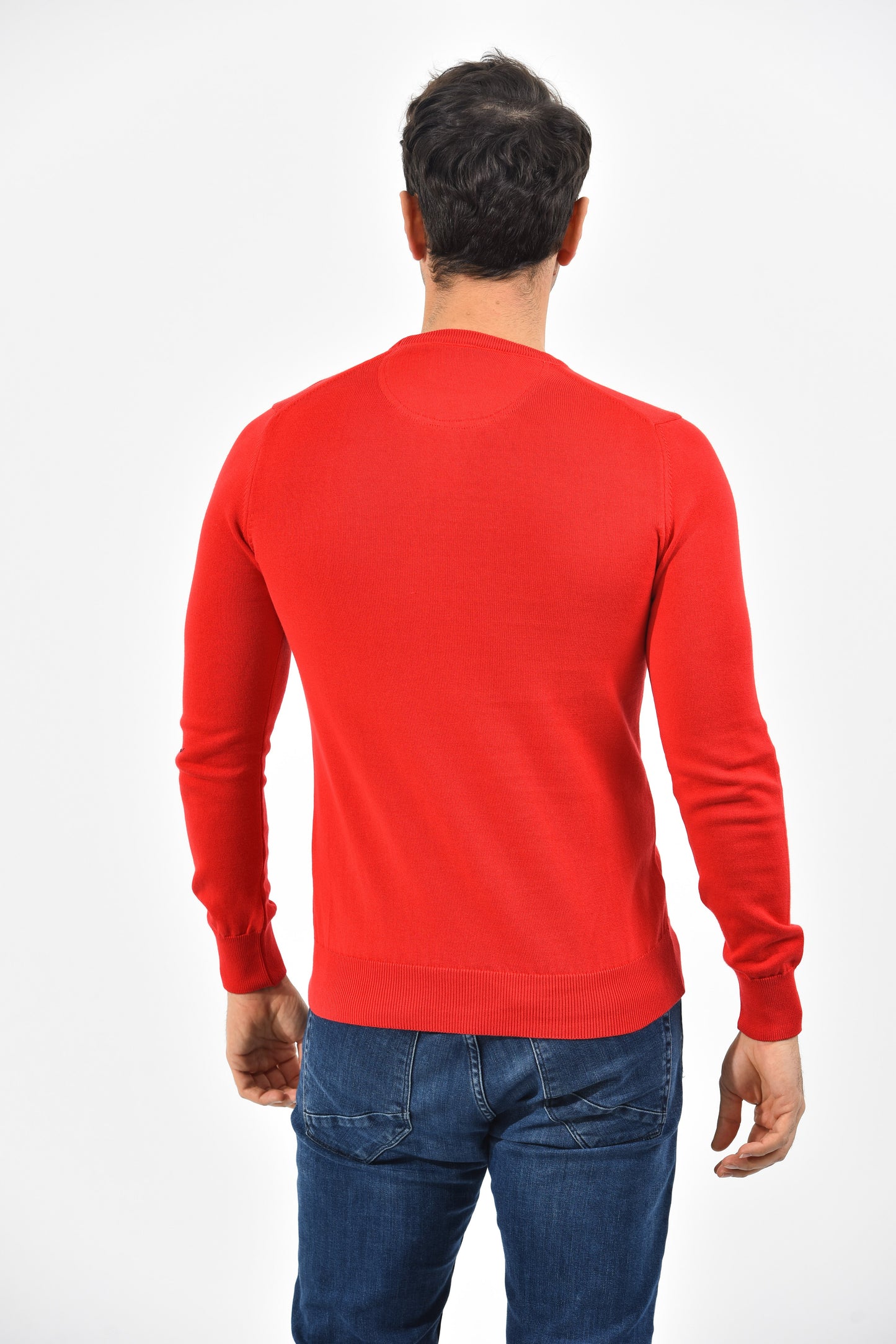 Lacoste Pullover Herren Rot Rundhalsausschnitt