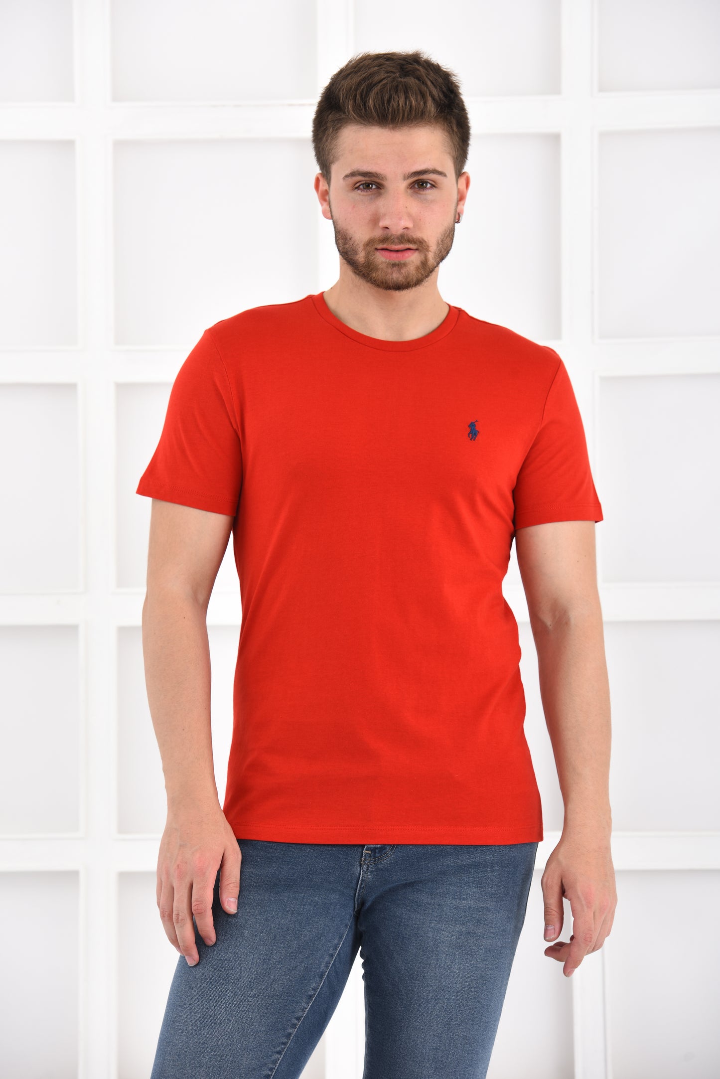 Ralph Lauren T-Shirt Herren Rot Rundhalsausschnitt