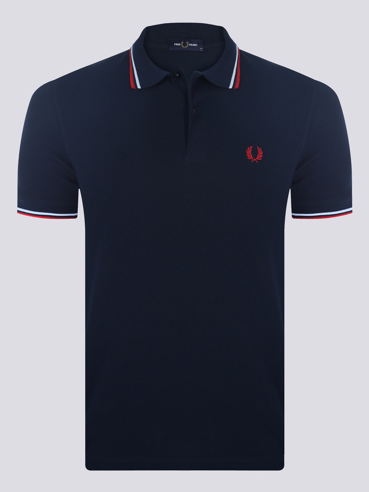 Fred Perry Poloshirt Herren Weiss Rot