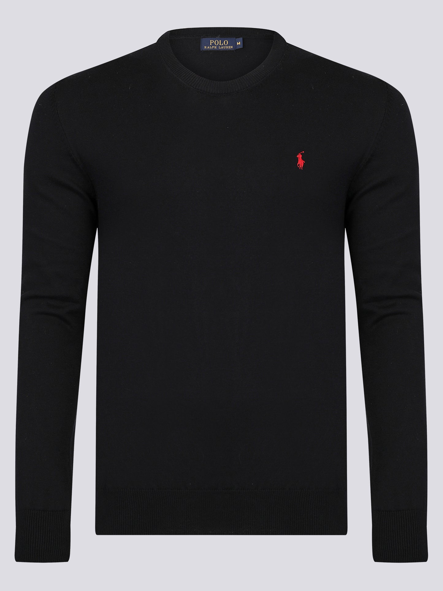 Ralph Lauren Pullover Herren Schwarz/Rot Rundhalsausschnitt