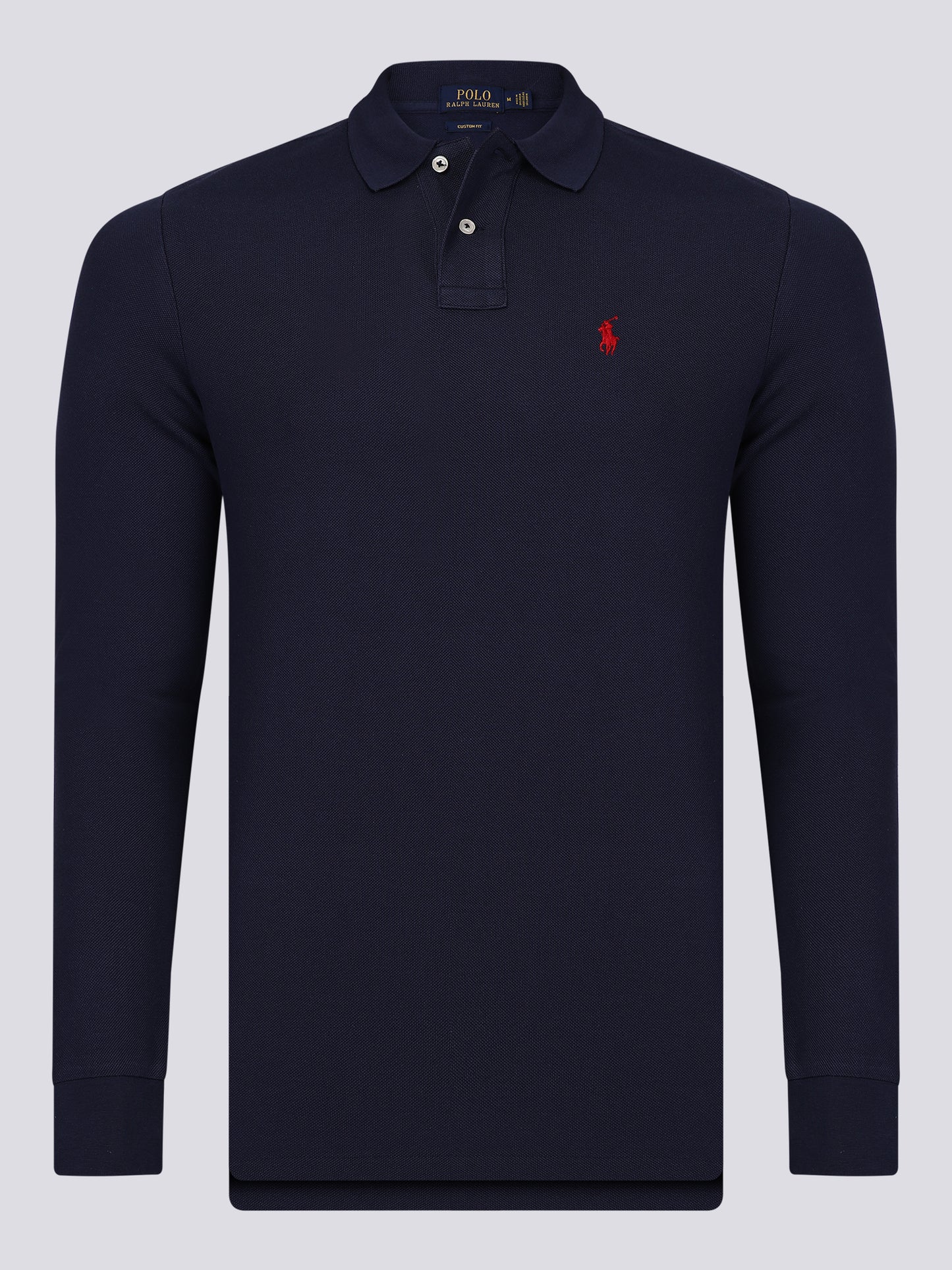 Ralph Lauren Poloshirt Herren Navy Langarm Slim Fit