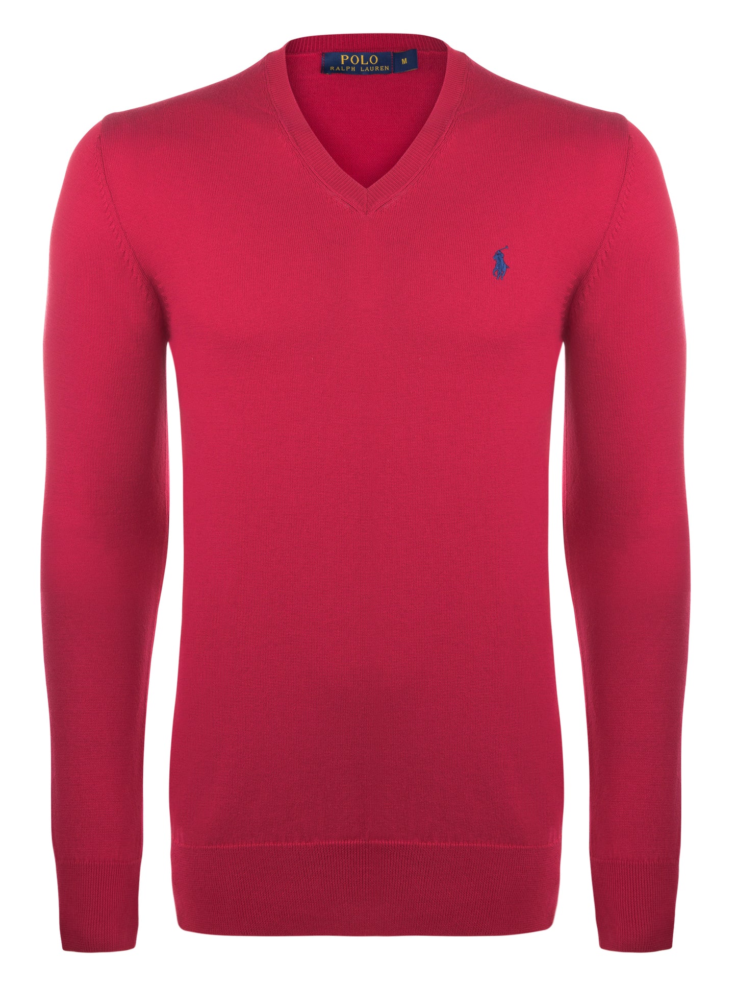 Ralph Lauren Pullover Herren Rot/Navy V-Ausschnitt