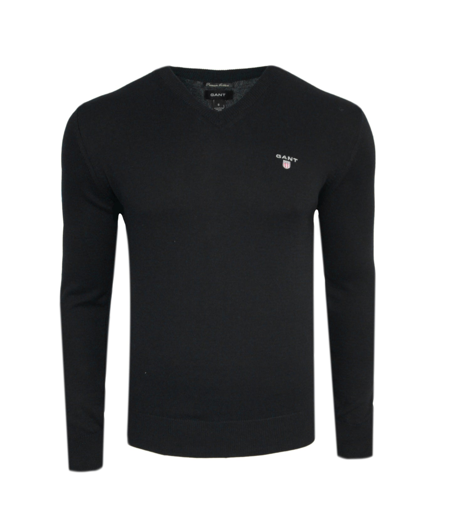 Gant Pullover Herren Schwarz V-Ausschnitt