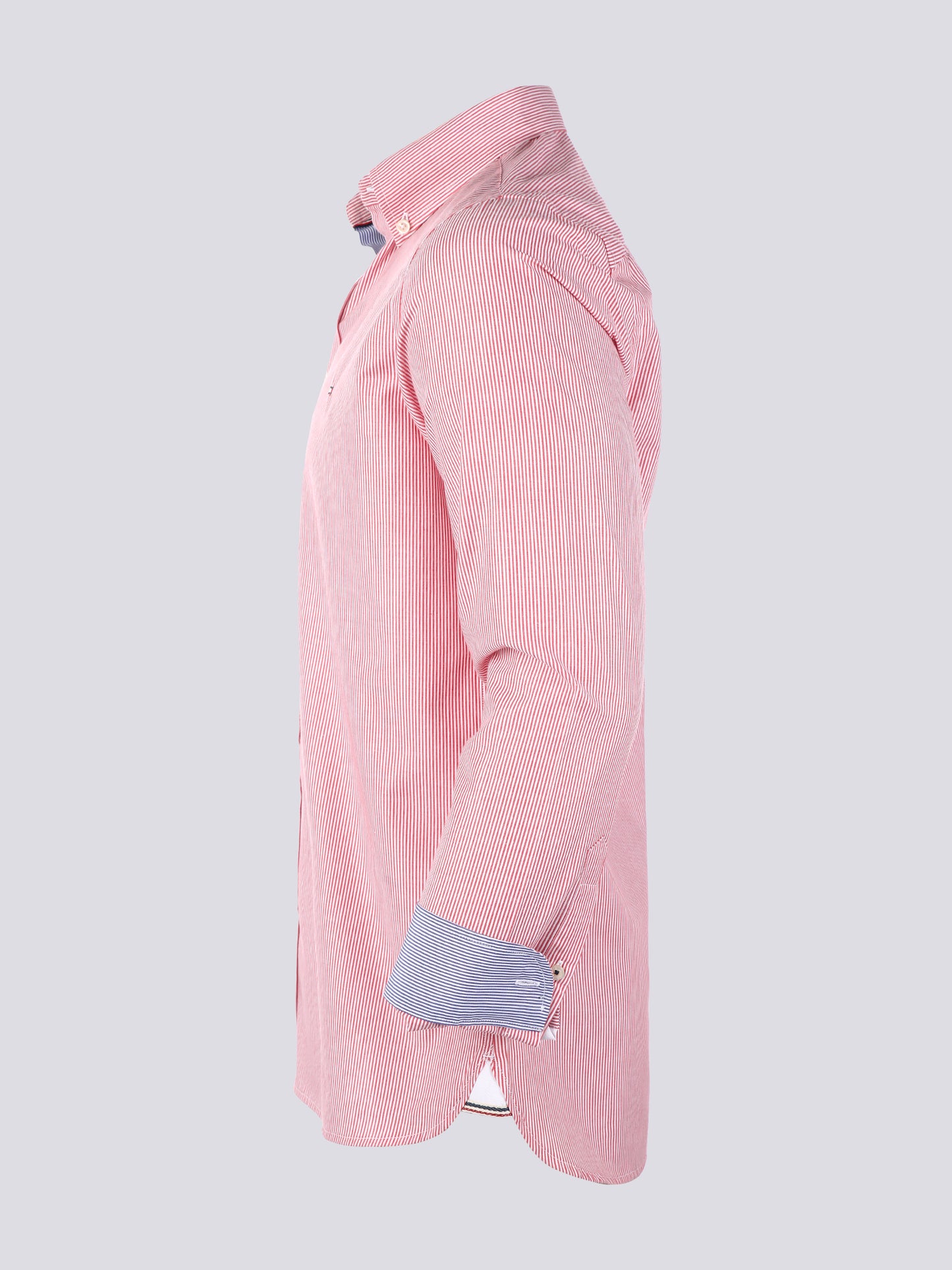 Tommy Hilfiger Hemd Herren Rot White Striped Poplin